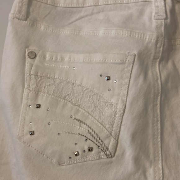 Seven7  High Rise Strech Ankle Skinny Women White Jeans Pants size 6 brand new - Picture 9 of 12